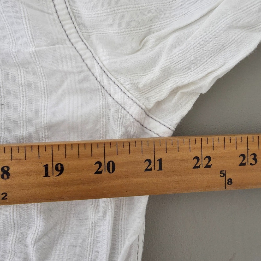BKE Buckle Western Shirt Mens Large White Pearl Snap Athletic Fit Cowboy Rodeo* - Picture 7 of 12